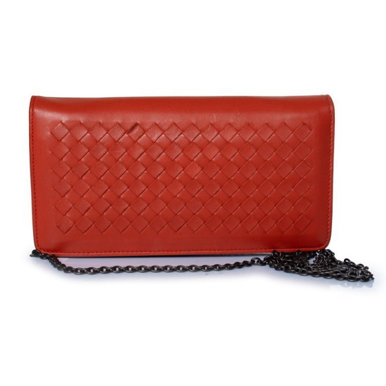Bottega Veneta, Geldbörse mit Kette aus rotem Leder – Crossbody-Taschen, Calfskin (photo 3 of 12)