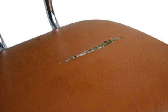 Image 1 of Vintage Nova chair in faux leather - 1970s, orange-brown