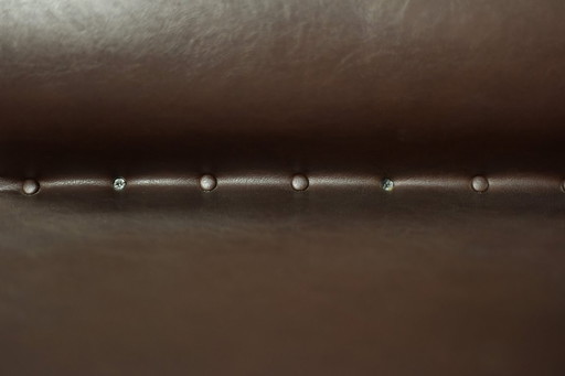 Vintage Mid-Century German Modern 2-Sitzer mit braunem Stahlrahmen Lounge Sofa, 1970er Jahre