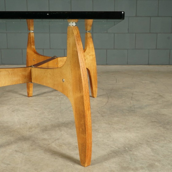 Table basse style années 60 – Bois et verre – Tables basses, Glass, Wood (photo 14 of 16)