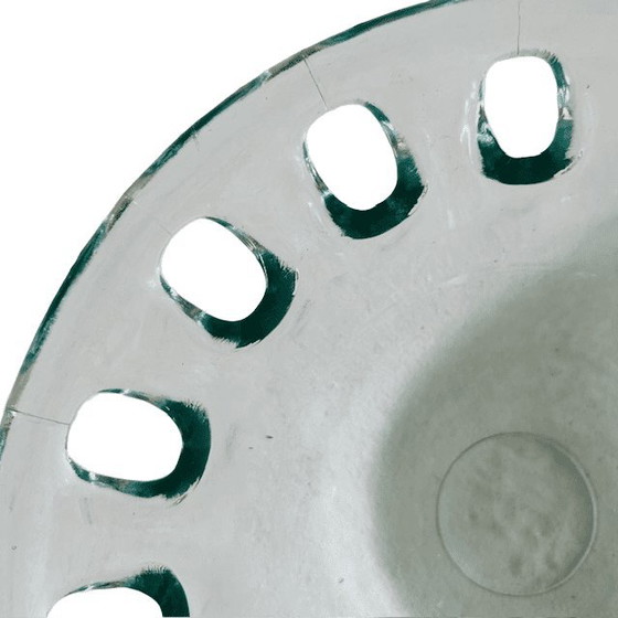 Image 1 of Ciotola spagnola vintage in vetro riciclato fatta a mano anni '50