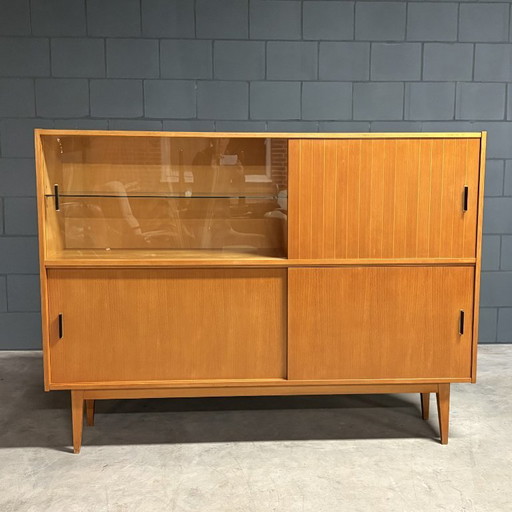 Credenza alta vintage – Bartels – anni '60 – high boards, Glass, Wood