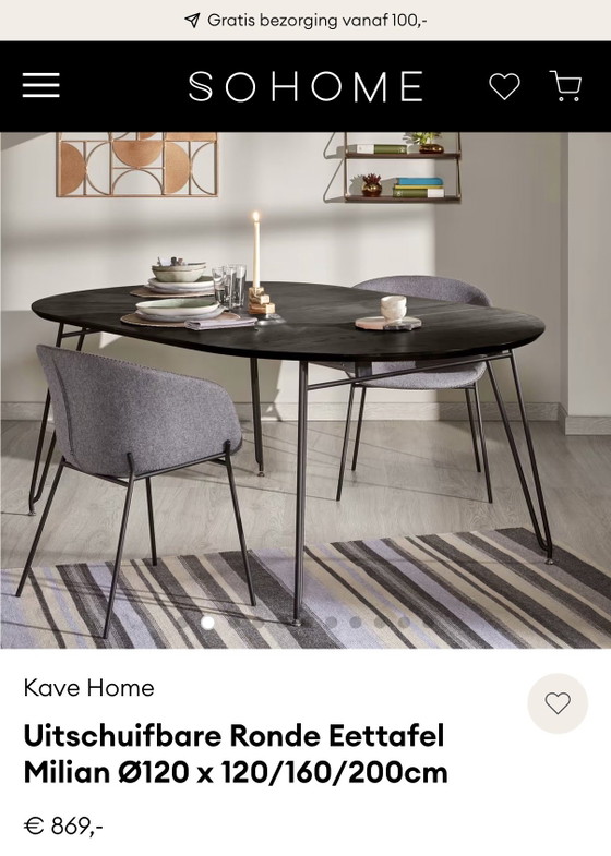 Kave Home Extendable Round Dining Table Milan – Wood (photo 3 of 7)