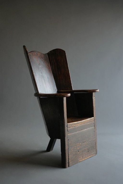 Chaise d'agneau ancienne en pin gallois, datant des années 1820