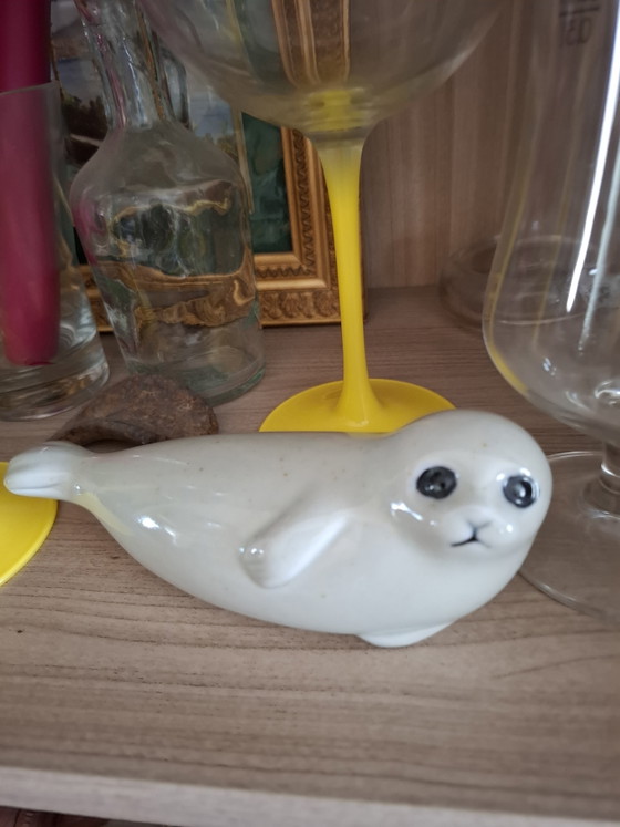 Image 1 of Piccola foca di Lisa Larson, ceramica, Svezia