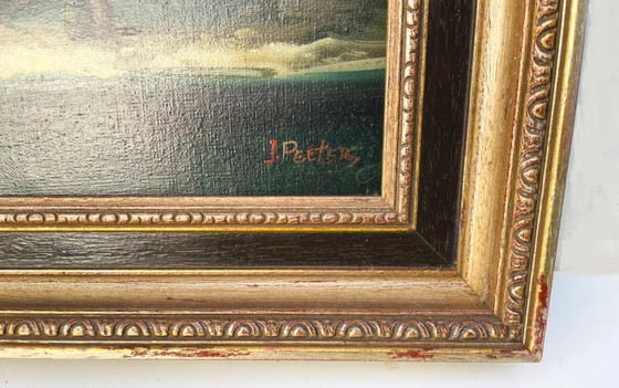 Image 1 of Tableau : J. Peeters, « Moulin hollandais au XVIIe siècle »