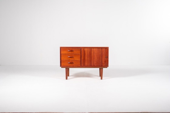 Image 1 of Danish Teak Sideboard with Tambour Door – Mid Century Modern, 1960s