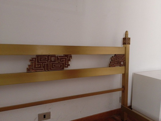 Image 1 of Luciano Frigerio Brass & Bronze Bed, Italy 1970s'