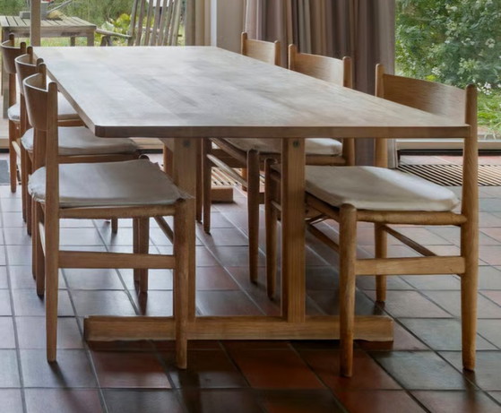 Hans J. Wegner Stoelen Incl. Tafel Børge Mogensen – Eetkamerset, Paper, Wood (photo 5 of 5)