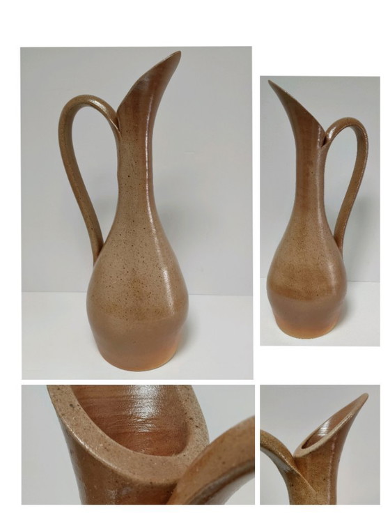 Image 1 of Pyriet aardewerken kan, jaren 70, hoogte 40,5 cm