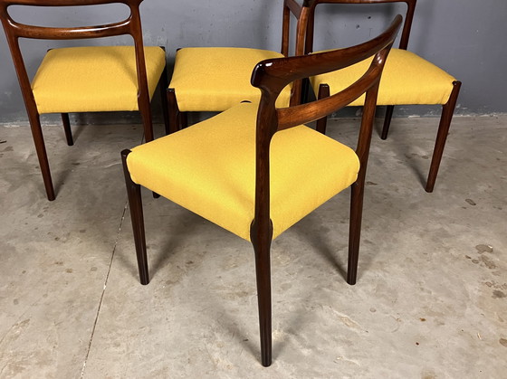 Image 1 of Rosewood chairs newly upholstered Mid Century Vintage