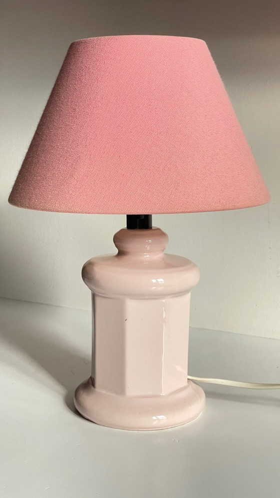 Image 1 of LAMPE Céramique Rose VINTAGE