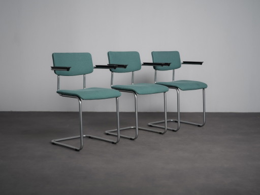Set aus 3 modernen Freischwinger-Sesseln, Niederlande, 1990er Jahre