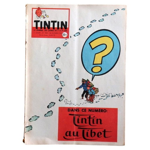 Original Le Journal de Tintin No. 523, October 1958 – Tintin au Tibet First Issue – 2C38