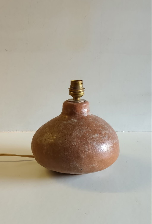 Brutalist ceramic table lamp base - mid-20th century