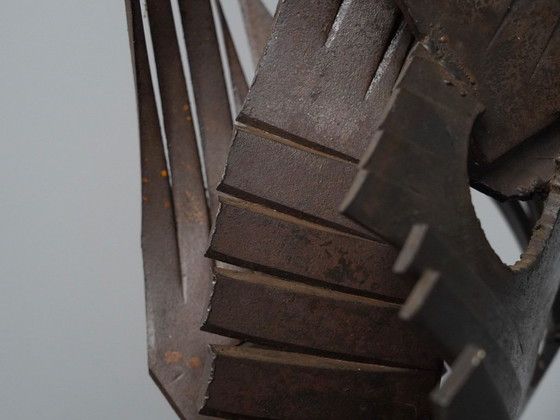 Abstract Constructivistische IJzeren Beeldhouwkunst, Gesigneerd CH, Nederland, Jaren 60 – I (photo 7 of 8)