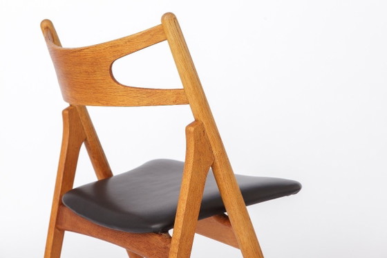 Image 1 of CH29 Sawbuck Chair von Hans J. Wegner für Carl Hansen & Søn | Dänische Eiche | 1960er Jahre