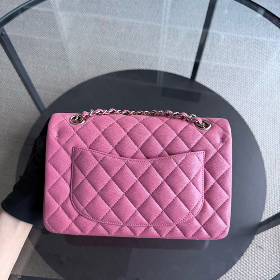 Image 1 of Bolso Chanel Classic Flap pequeño - Caviar 23CM, piel de becerro granulada acolchada, herrajes de oro rosa, Serie 28