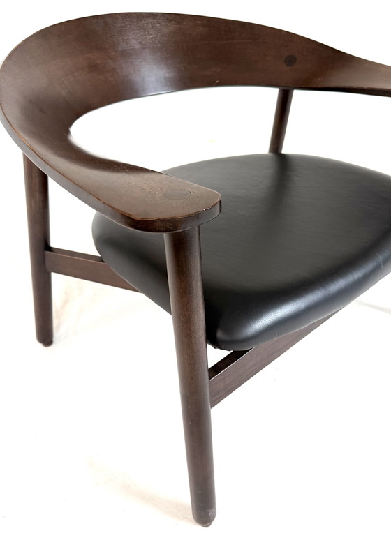 Danish Design Lounge Armchair ‘102’, Henrik Bønnelycke ‘00 – Wood, Leather (photo 8 of 13)