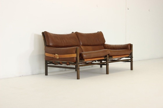 Image 1 of Arne Norell Kontiki Seating Group Leather Sofa Armchair Couch