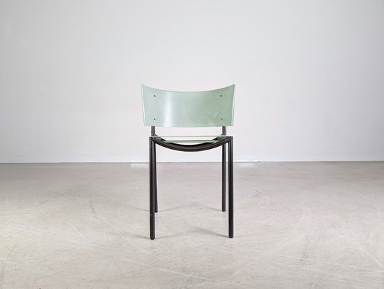 Image 1 of Sedia vintage Lila Hunter XO Philippe Starck in fibra di vetro e metallo turchese