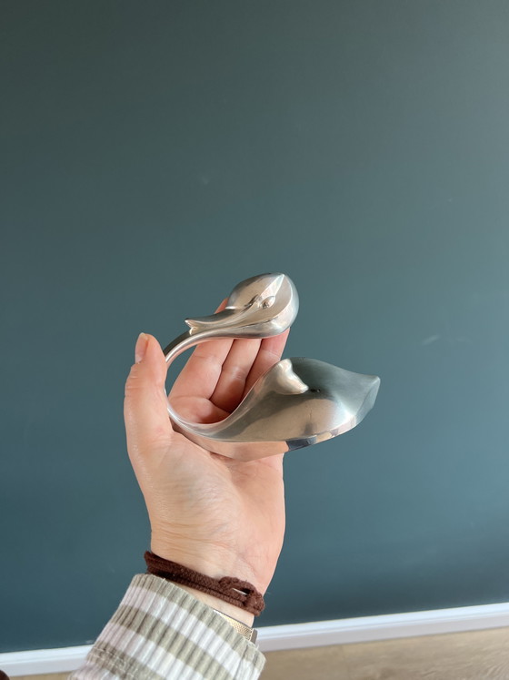 Image 1 of Vintage BMF Swan kandelaar