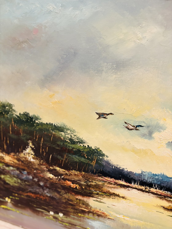 Image 1 of Painting WaterLandScap Ducks