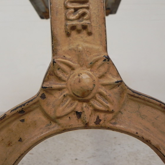 Image 1 of Garden Table, Bistro Table A. Delail Toulouse With Marble Top, 1920s