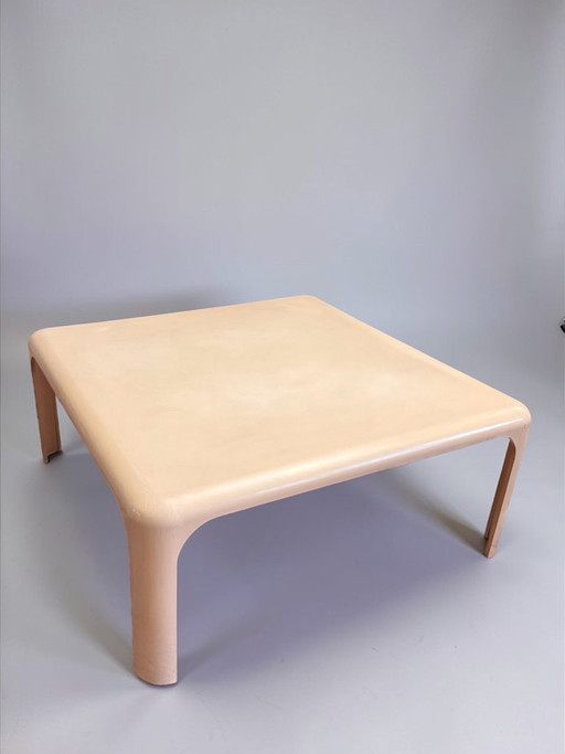 Tavolino da caffè Artemide Giano anni '70 – Design italiano Space Age in ABS – 70×70 cm – Firmato