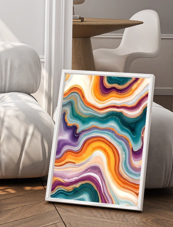 Image 1 of Acrylic Glass Artwork | 200x140 cm | Depthwave #6 (Ori, 1983)