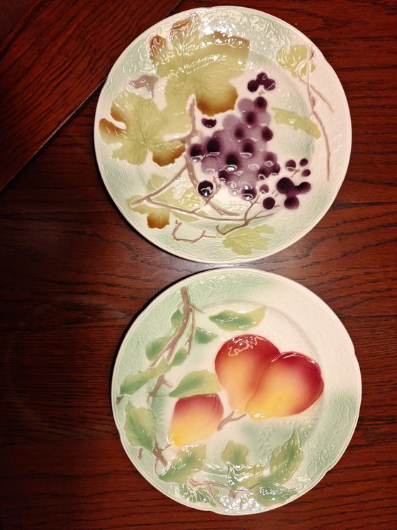 Image 1 of 6 platos de postre de mayólica/barbotina St Clément 