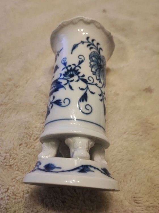Porcelain Vase with Foot 1st Choice 1951, Meissen, Blue (photo 4 of 5)