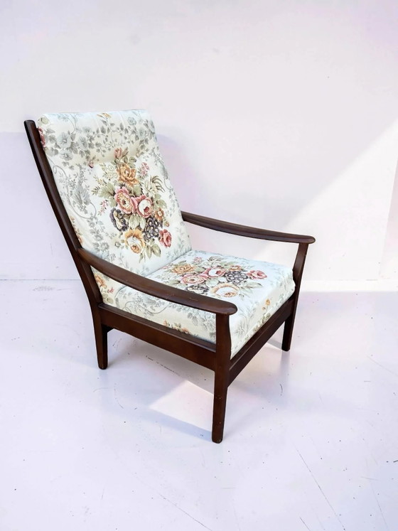 Poltrona vintage in teak con rivestimento floreale – Poltrone (photo 6 of 8)