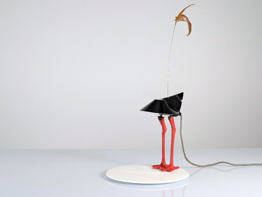 Ingo Maurer Bibibibi Table Lamp, Signed, 1980s – verlichting, Metal, Plastic