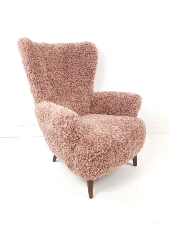 Image 1 of Vintage Artifort Theo Ruth fauteuil heren model roze doodle