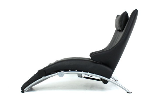 Image 1 of come nuova WK Wohnen sedia / poltrona relax multifunzionale SOLO del Prof. Heiliger, in pelle con struttura in argento, prezzo d