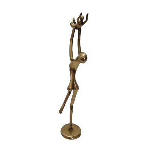 Vintage brass statue mother and child