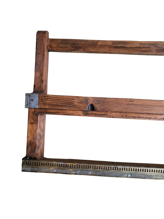 Image 1 of Antique Wooden Glass Rack