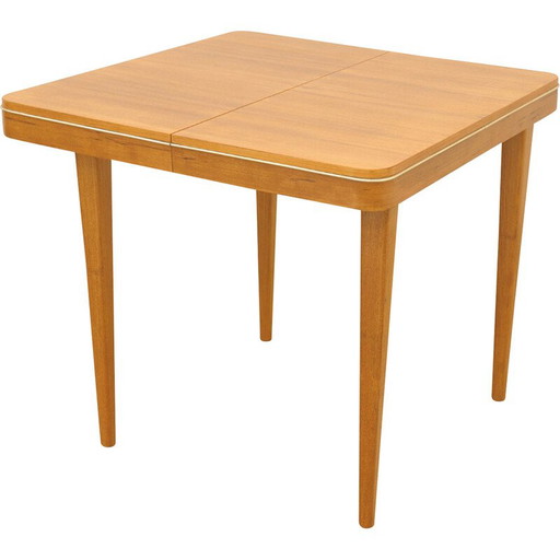 Table de salle à manger pliante en bois de hêtre pour Jitona, Tchécoslovaquie 1960