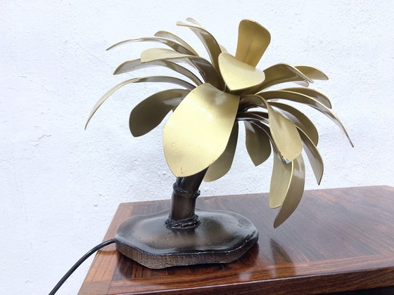 Image 1 of Table Lamp Palm Lamp 80s Hollywood Regency Design