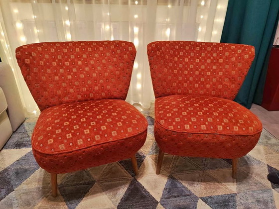 Poltrone rosse ungheresi, anni '50, set di 2 – Sedie e poltrone, Legno, Retro (photo 5 of 5)