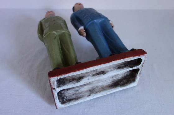 Image 1 of Statue figurine of Mao and General Jinshi, Chinese Cultural Revolution #22
