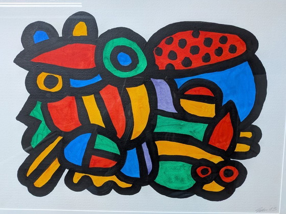 Image 1 of Paisaje vivo - acrílico sobre papel - enmarcado