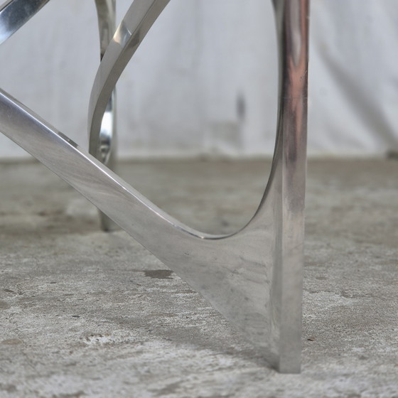 Image 1 of Knut Hesterberg, table basse vintage 1960 verre aluminium