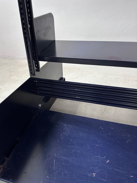 Image 1 of Italienisch-Dutch Lips Vago "Congresso" Stahlblaues Doppelbücherregal, 1966