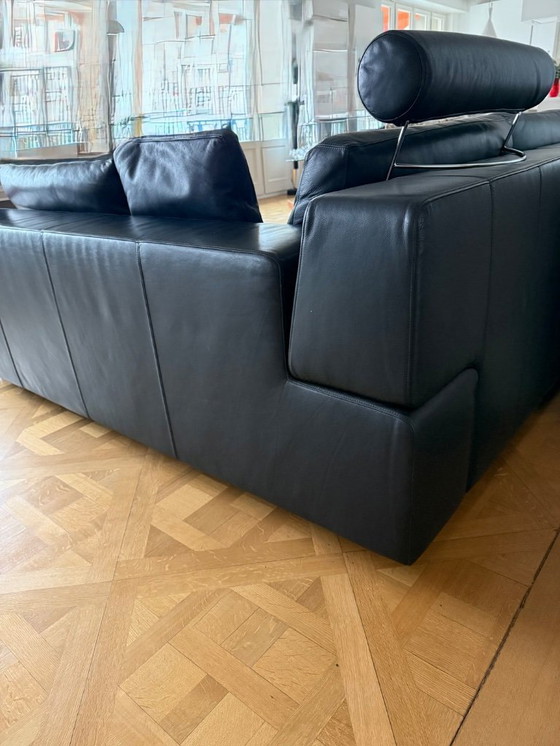 Image 1 of Walter Knoll design leren bank