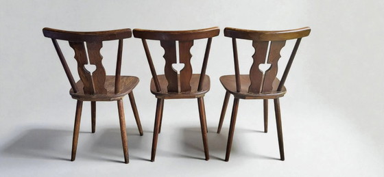 4 sillas de bistró rústicas – Sillas de comedor, Wood, Rustic (photo 6 of 15)