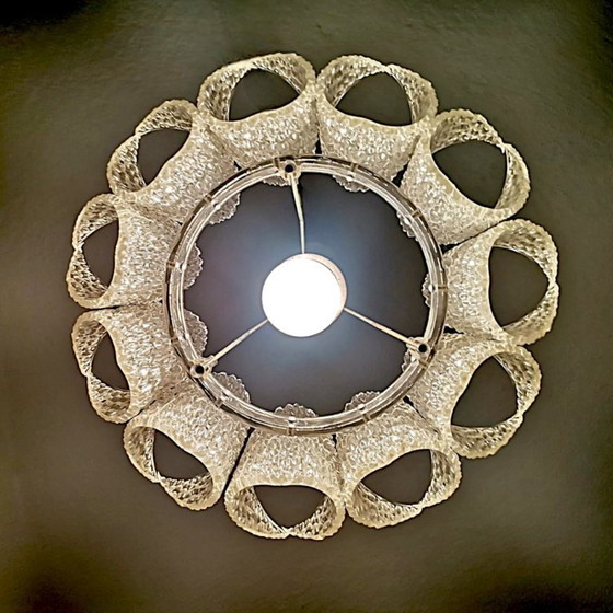 Image 1 of Duitse transparant acrylglas hanglamp van mij Marbach Leuchten, jaren 60