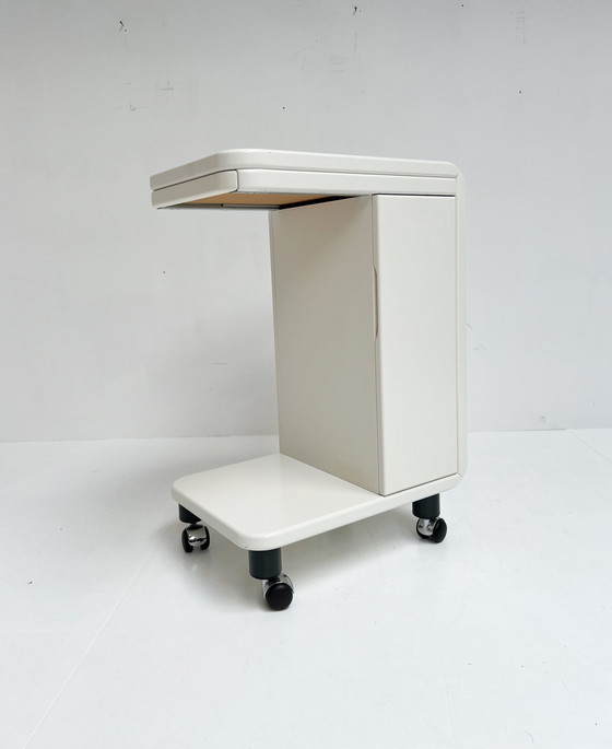 Image 1 of Vintage Bed Trolley Or Nightstand On Wheels, 1970'S