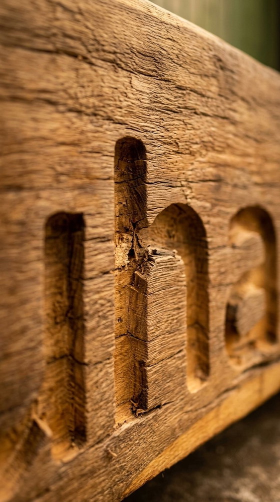 Bank Zuhause Eichenbalken – Dekorative Objekte, Wood (photo 5 of 7)